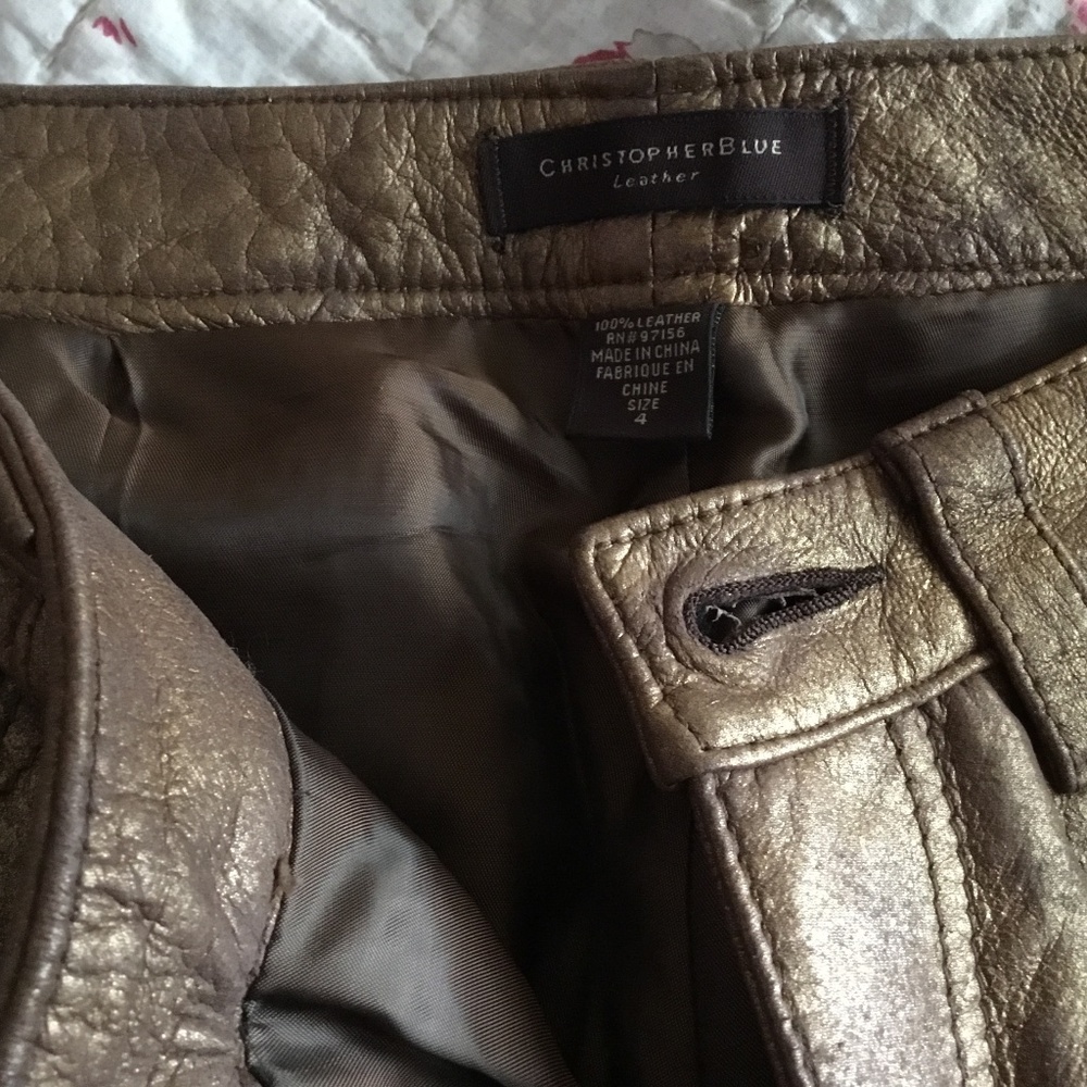 Leather jeans